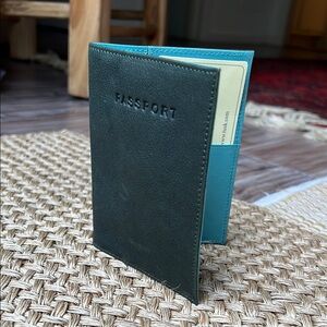 Elegant Dark Green Passport Cover